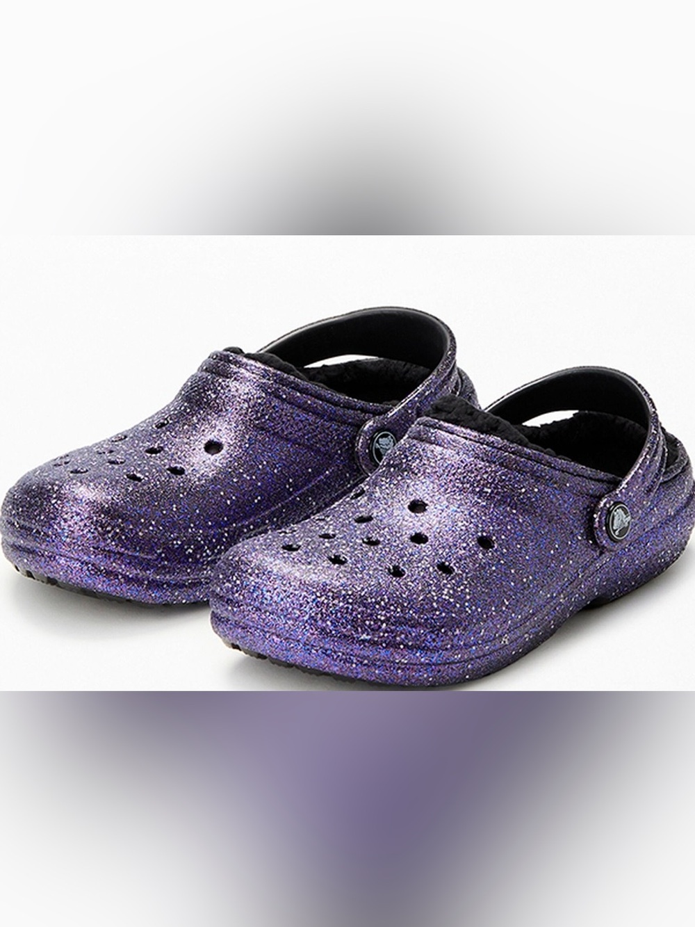 Crocs Kids Classic Lined Space Glitter Glow In The Dark Clogs unisex